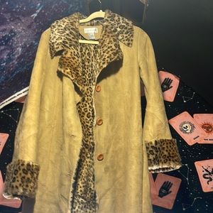 Newport News Faux Fur Suede coat